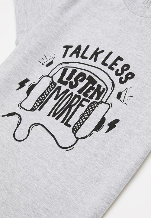 Rebel Republic - Tee & pants pj set - grey & charcoal 