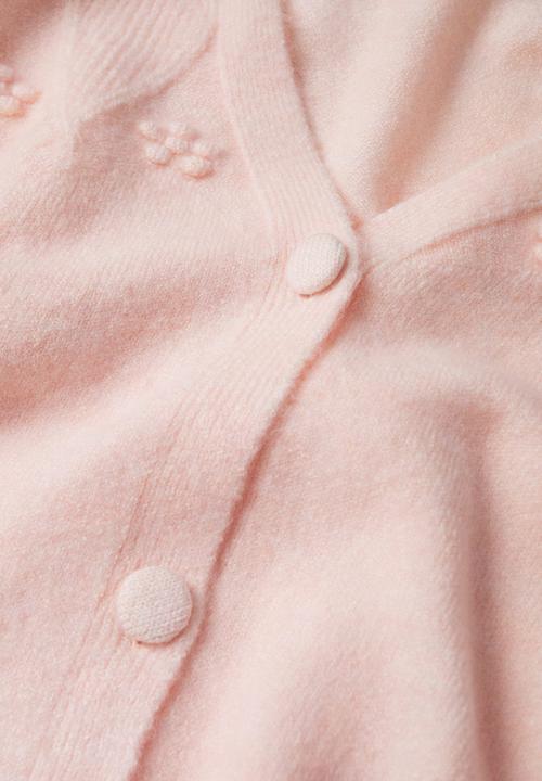 MANGO - Plus cardigan estrella - light pastel pink