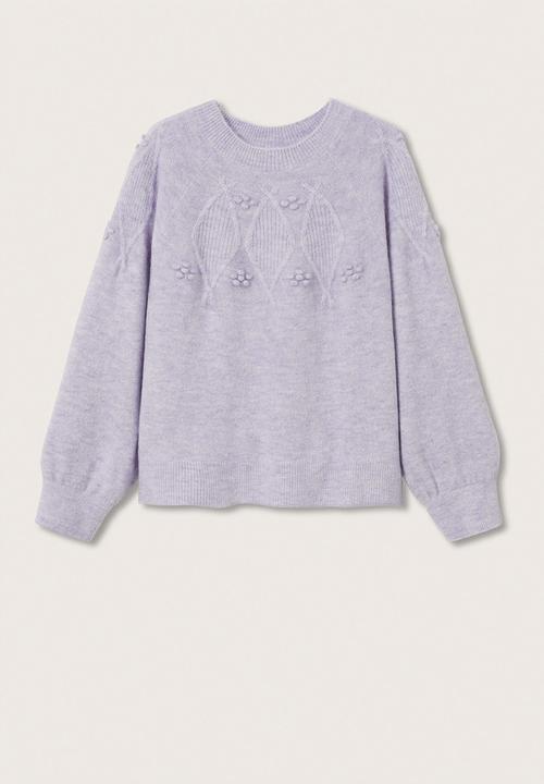 MANGO - Plus sweater estrella - light pastel purple