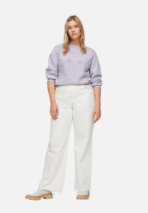 MANGO - Plus sweater estrella - light pastel purple