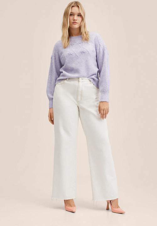 MANGO - Plus sweater estrella - light pastel purple