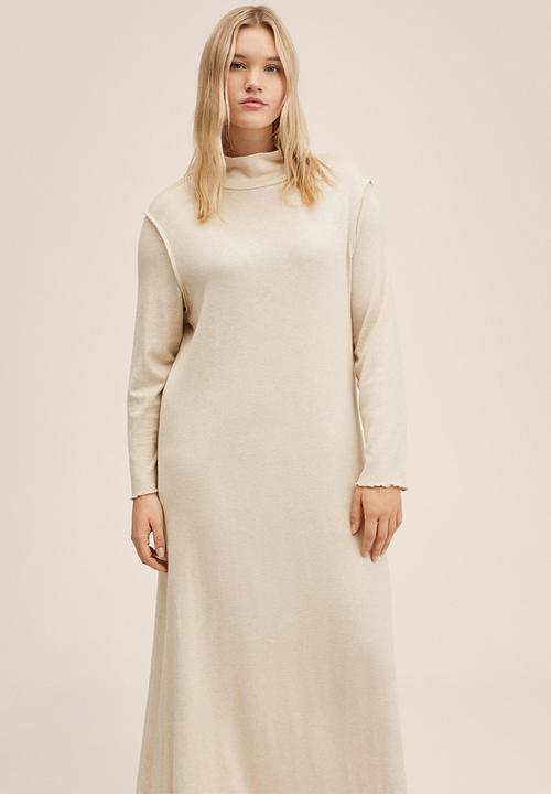 MANGO - Plus dress cisne - light beige