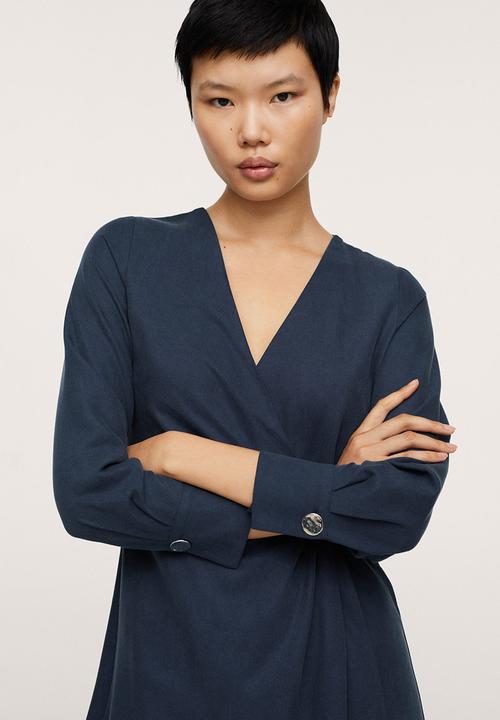 MANGO - Dress aran - navy