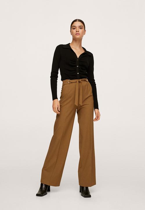 MANGO - Trousers hannah - medium brown