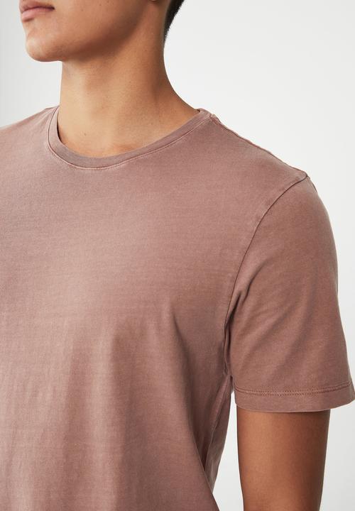 Cotton On - Organic crew T-shirt - cognac brown