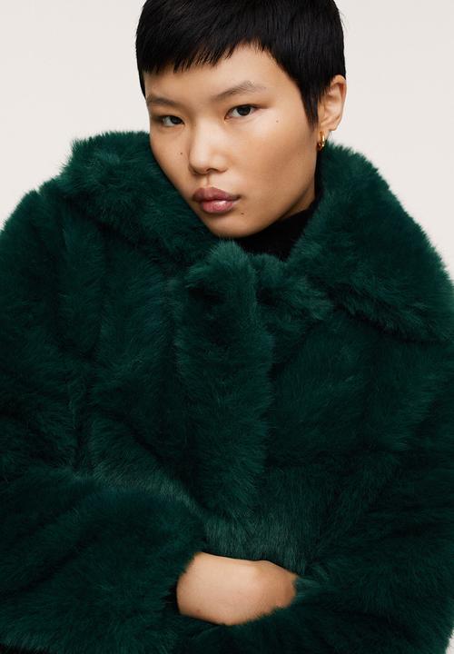 MANGO - Coat purpurin - dark green