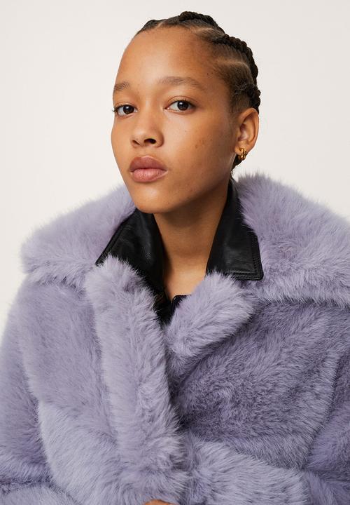 MANGO - Coat purpurin - light pastel purple
