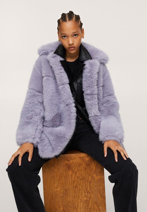 MANGO - Coat purpurin - light pastel purple