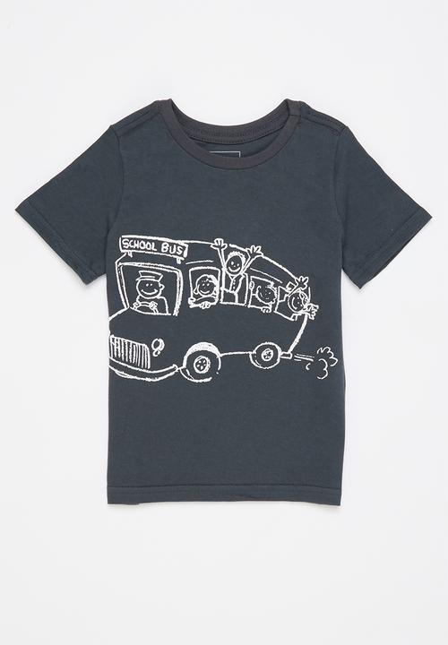 Pop Candy - Boys 2 pack graphic T-shirt - charcoal/grey melannge