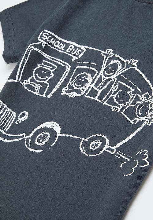 Pop Candy - Boys 2 pack graphic T-shirt - charcoal/grey melannge