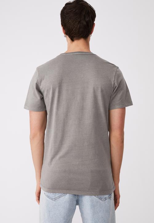 Cotton On - Organic crew T-shirt - slate stone