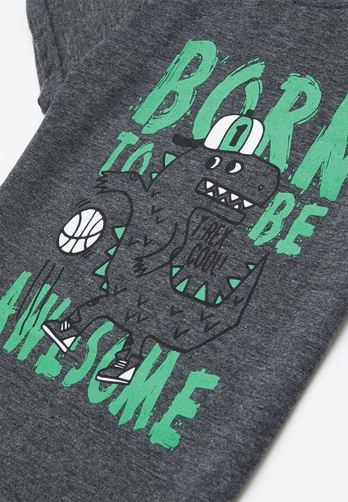 Pop Candy - Boys printed graphic T-shirt - charcoal