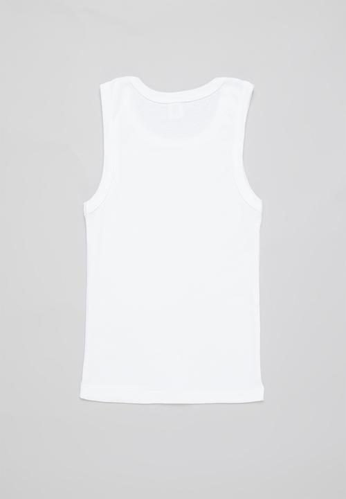 Pop Candy - Boys 2 pack vests - white