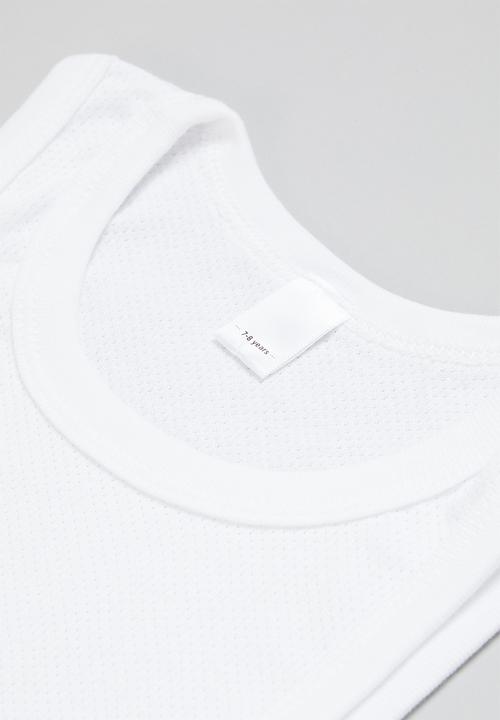 Pop Candy - Boys 2 pack vests - white