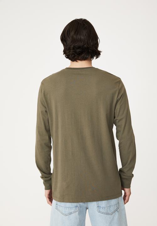 Cotton On - Organic long sleeve T-shirt - military