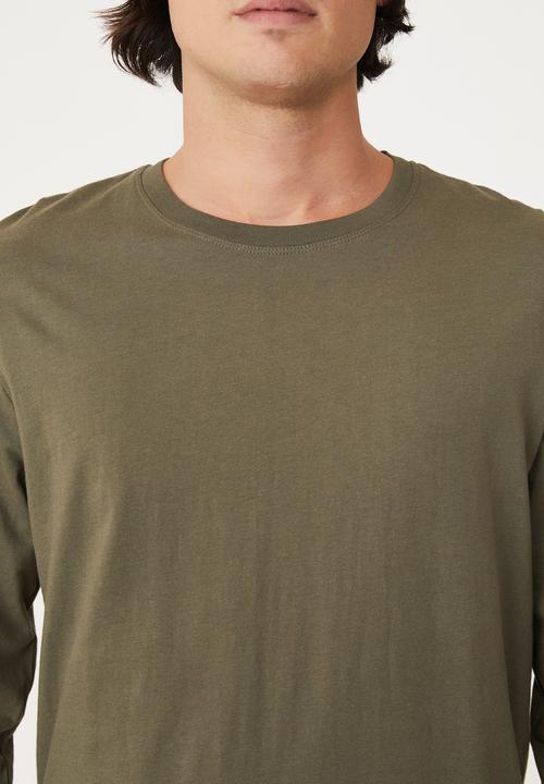 Cotton On - Organic long sleeve T-shirt - military
