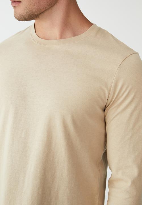 Cotton On - Organic long sleeve T-shirt - stone clay