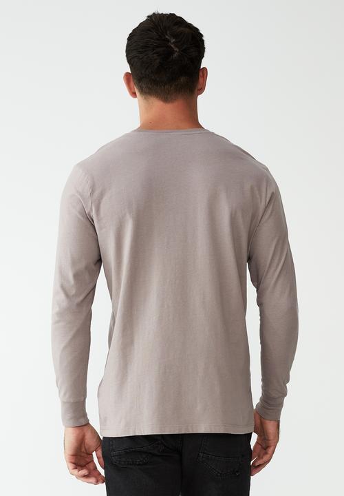 Cotton On - Organic long sleeve T-shirt - washed brick