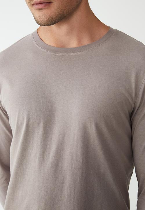 Cotton On - Organic long sleeve T-shirt - washed brick