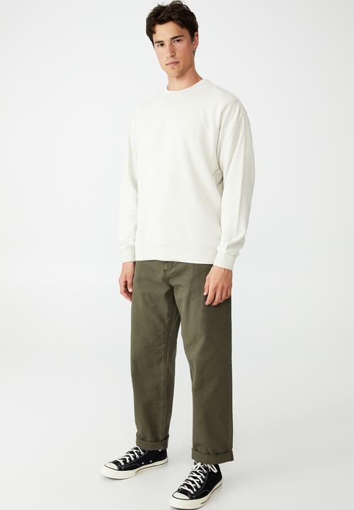 Cotton On - Oversized Crew Fleece - Ecru