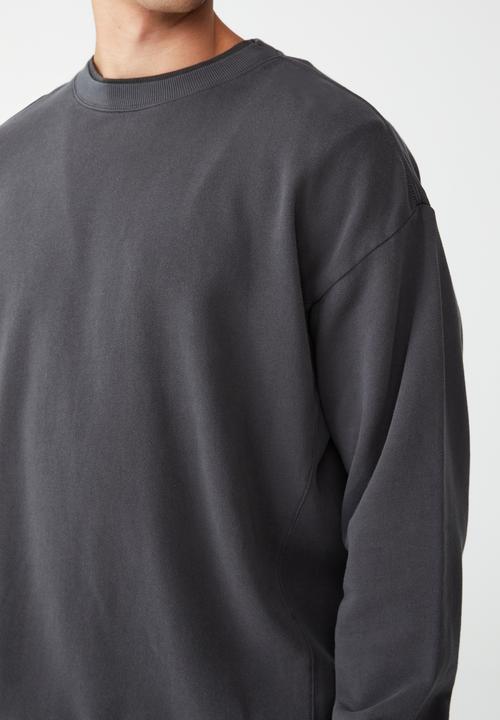 Cotton On - Oversized crew fleece - faded slate