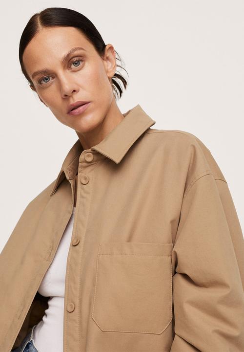 MANGO - Overshirt tivoli - brown