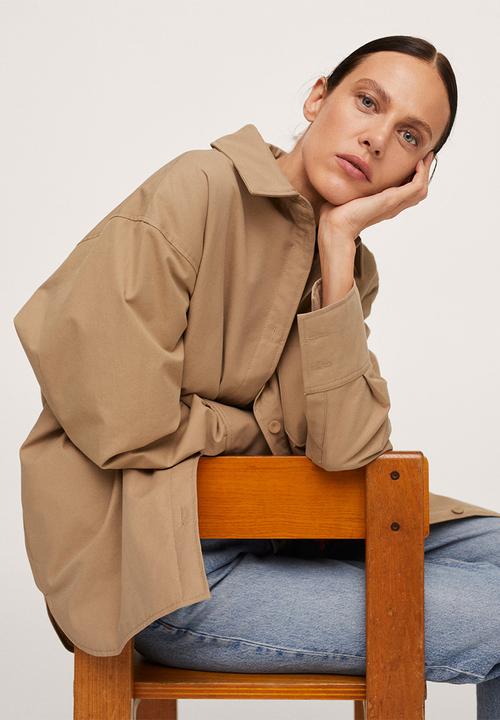MANGO - Overshirt tivoli - brown
