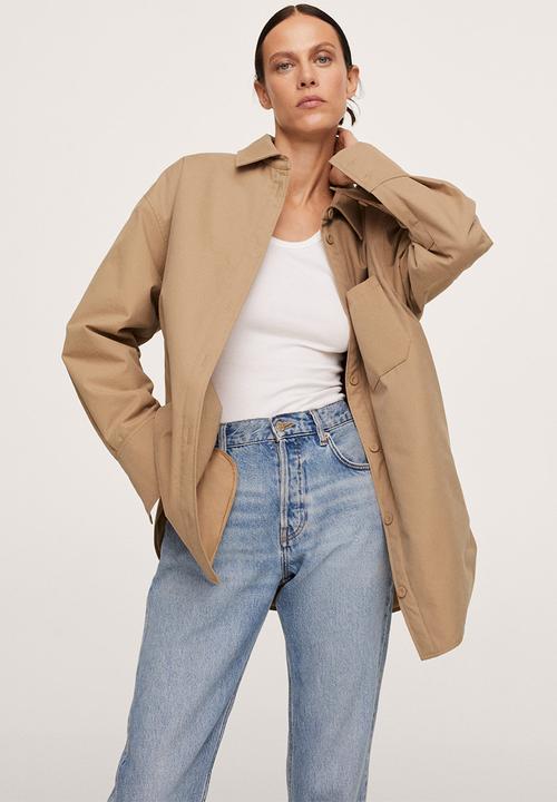 MANGO - Overshirt tivoli - brown