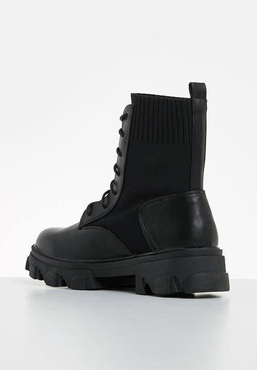Footwork - Siynd chunky sock boot - black