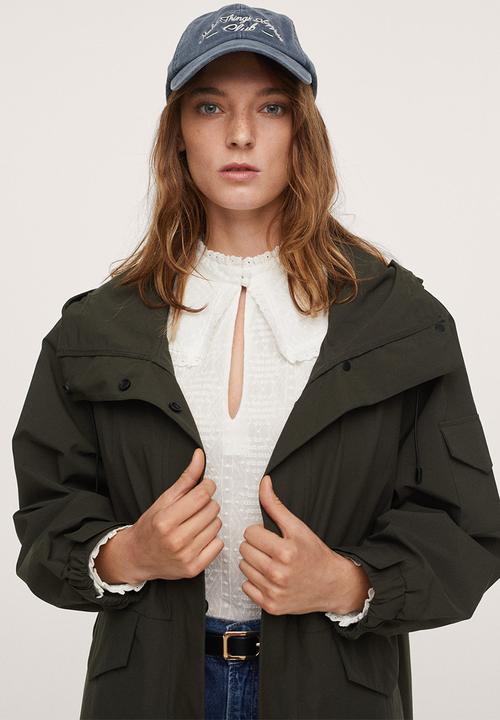 MANGO - Parka merlot - khaki