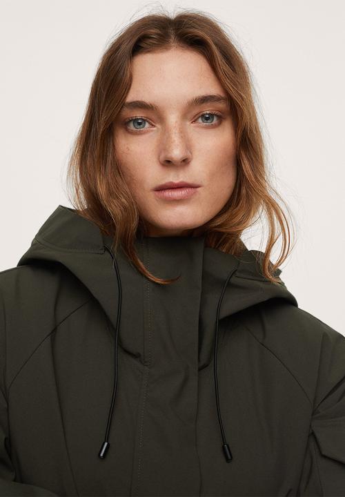MANGO - Parka merlot - khaki