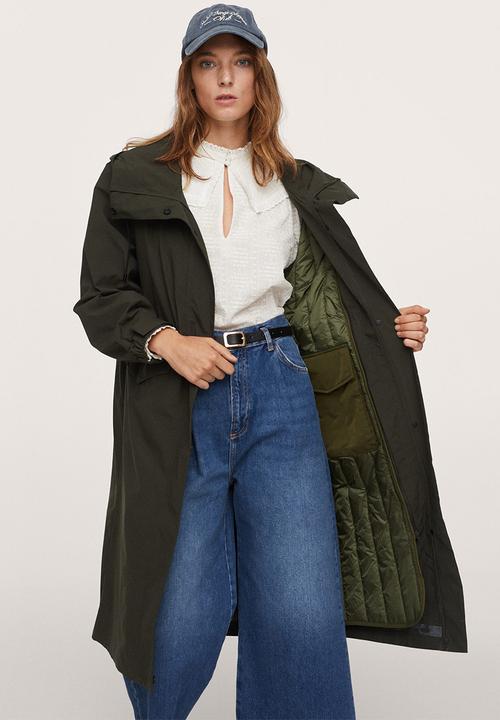 MANGO - Parka merlot - khaki