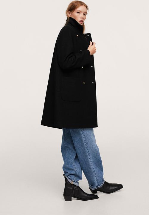 MANGO - Coat ferrero - black