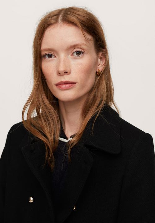 MANGO - Coat ferrero - black