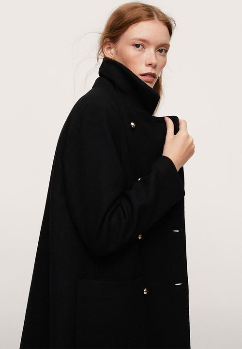 MANGO - Coat ferrero - black