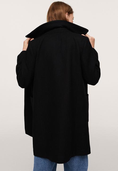 MANGO - Coat ferrero - black