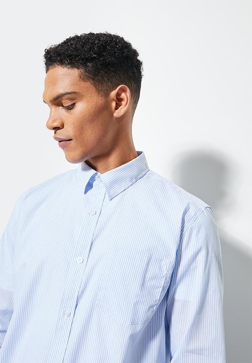 Superbalist - Barber regular fit stripe shirt - blue