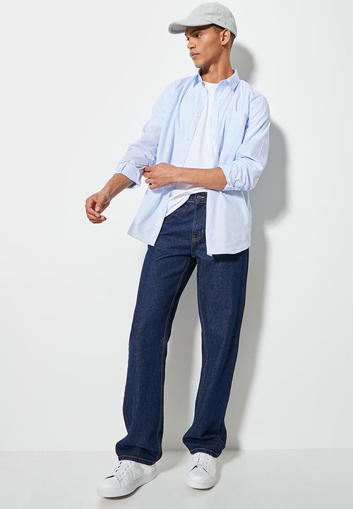 Superbalist - Barber regular fit stripe shirt - blue