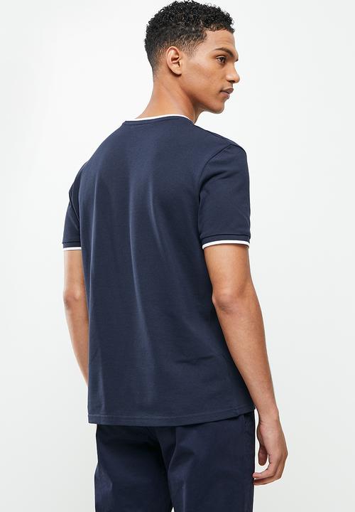 Ben Sherman - Pique crew neck short sleeve tee - navy