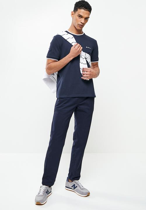 Ben Sherman - Pique crew neck short sleeve tee - navy