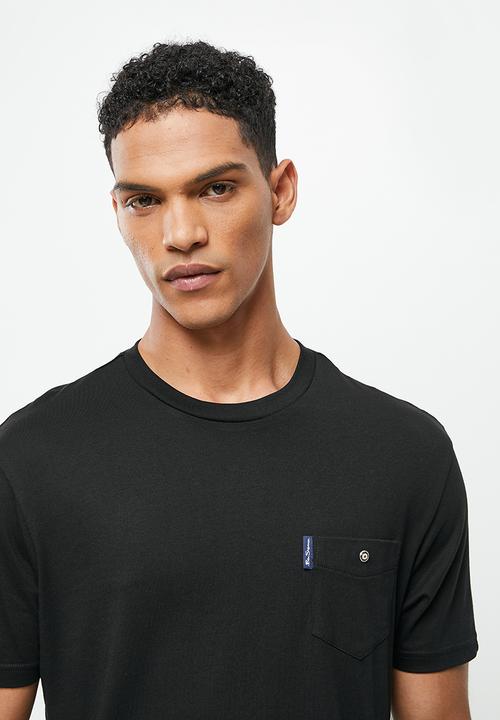 Ben Sherman - Pique short sleeve pocket tee - black