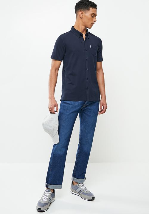 Ben Sherman - Pique short sleeve shirt - navy