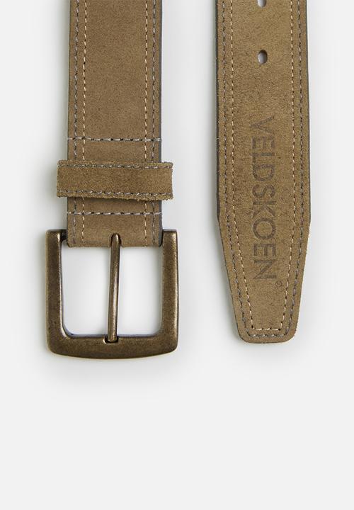 Veldskoen - Leather 40mm belt - grey