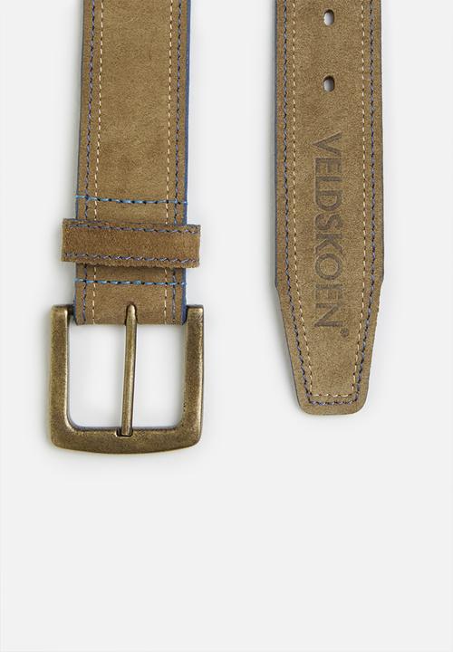 Veldskoen - Leather 40mm belt - blue