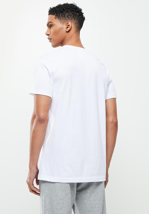 Reebok - GS Men's Stacked T-Shirt- white & essential blue