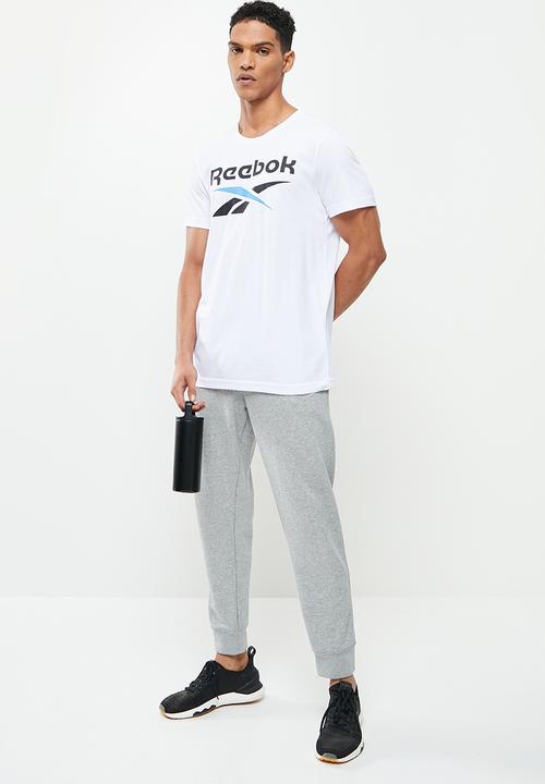 Reebok - GS Men's Stacked T-Shirt- white & essential blue