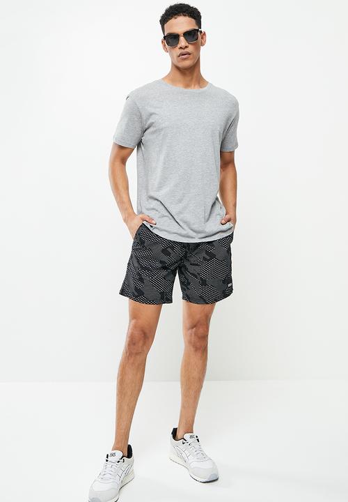 S.P.C.C - Yedlin regular fit elasticated shorts - black & white 