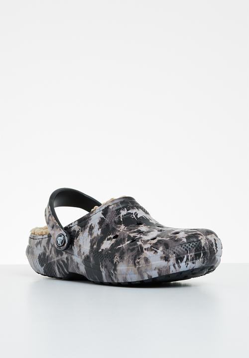 Crocs - Classic lined bleach dye clog - black