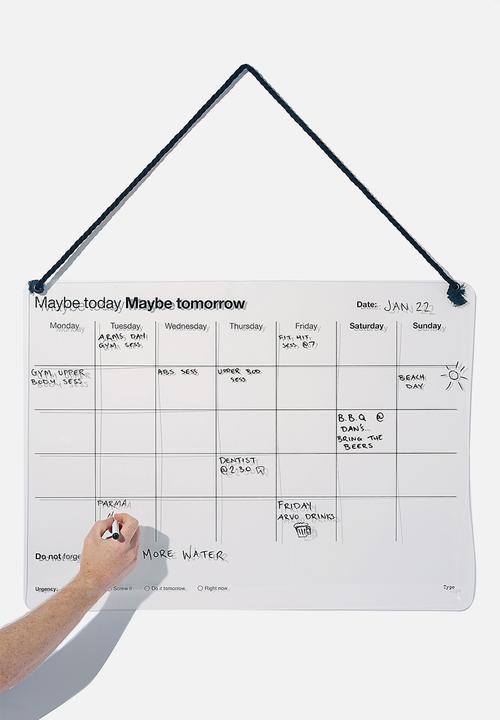 Typo - Xl reuse me calendar - clear