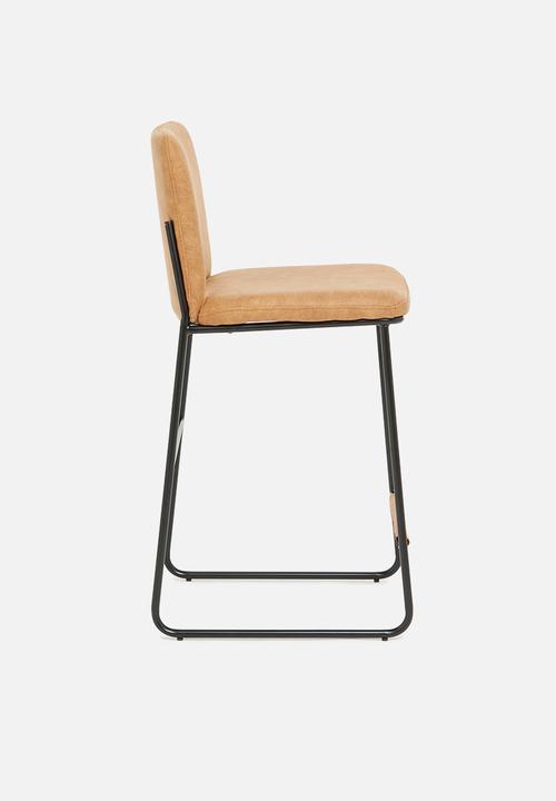 Sixth Floor - Hudson PU counter stool - tan